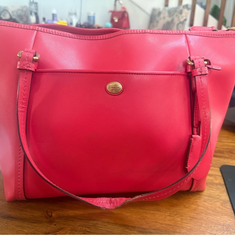 Coach Red Shoulder Bag